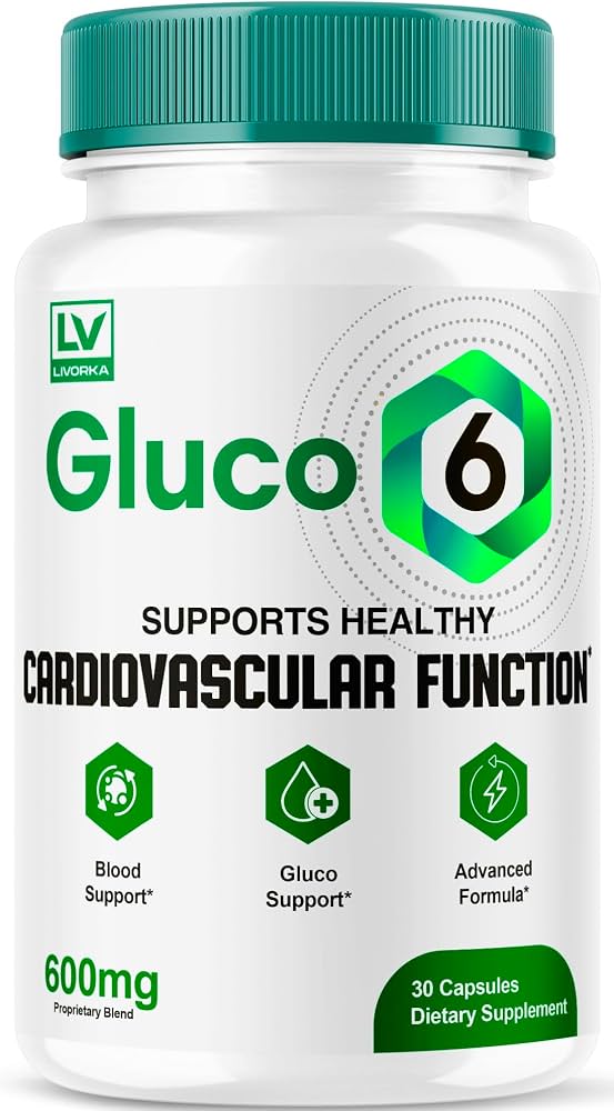 Gluco6 Blood Sugar Support — 6 Bottles (180-Day Supply)